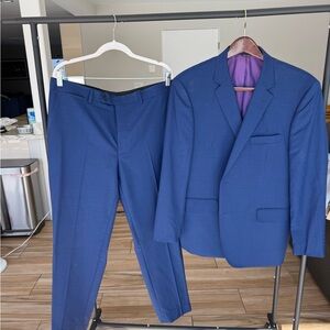 Neiman Marcus Blue Suit with Purple Interior